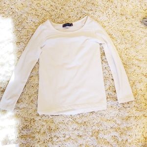 White long sleeve top